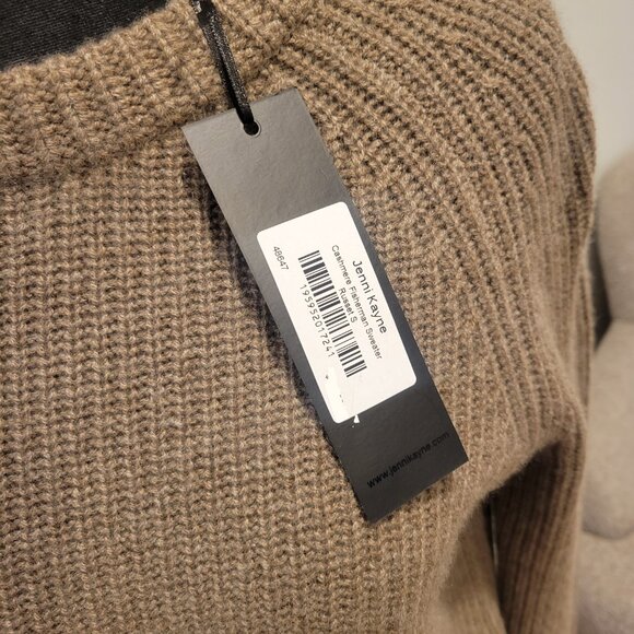 NWT Jenni Kayne Cashmere Fisherman Sweater - Russet, Size S (SOLD OUT COLOR) - Picture 6 of 7
